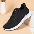 thumbnail image 4 of dmqupv Slip On Sneakers Women Wide Width Leisure Women's Lace Up Soft Sole Comfortable Shoes Outdoor Mesh Shoes Runing Fashion Sports Breathable Sneakers Black 36, 4 of 5