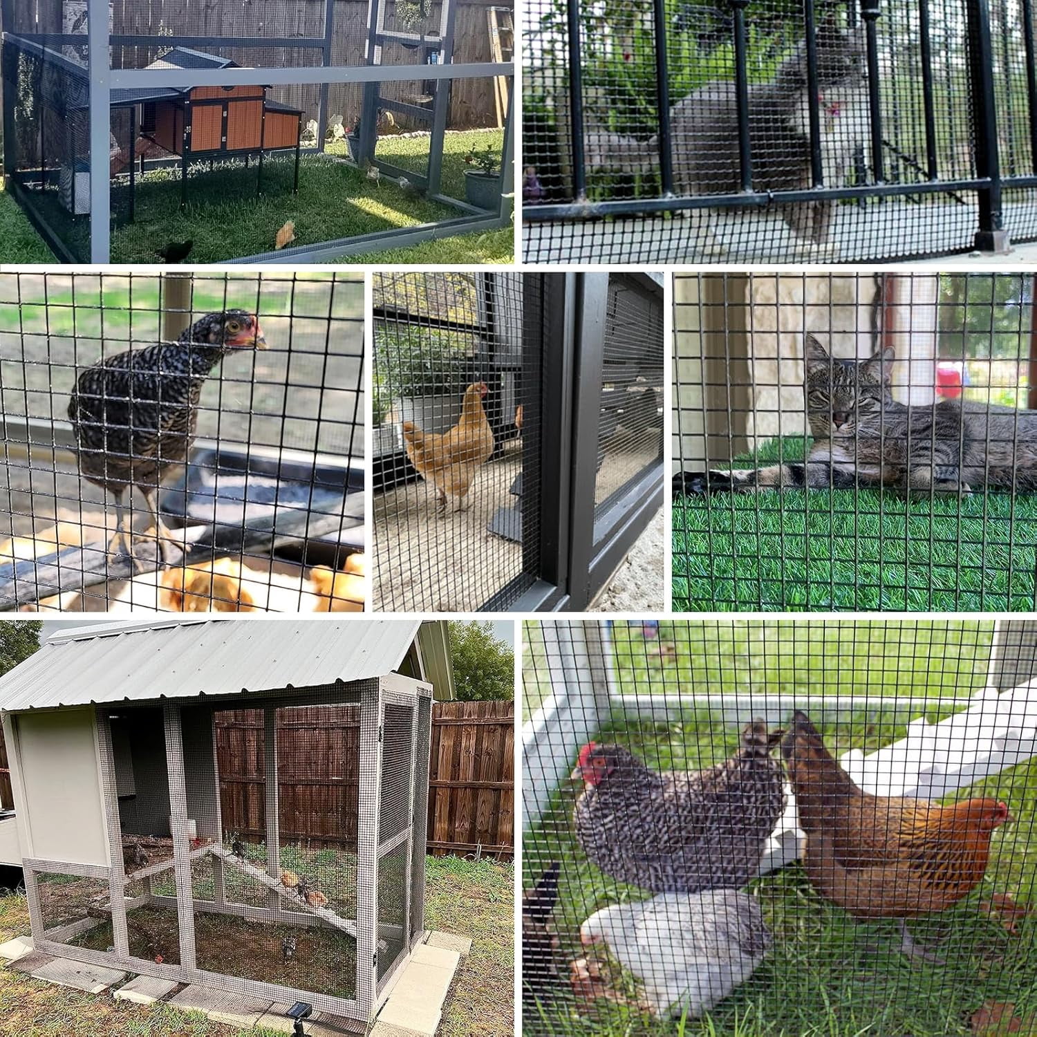 Black Hardware Cloth 1/2 inch 36 X 100 ft 19 Gauge Vinyl PVC Coated Wire Mesh Roll Galvanized Welding Chicken Wire Fencing, Garden Fence, Rabbit Wire, Home Improvement Project.