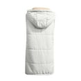 thumbnail image 5 of ZZwxWA Womens Long Vest Winter Warm Reversible Coats Sleeveless Fleece Jacket Casual Hooded Zipper Outwear with Pockets Womens 2025 Fall Reversible Vests Zip Up Hoodie Pockets Long Warm Winter Coat, 5 of 5