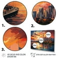 thumbnail image 3 of Designart "Shanghai Popart City in Orange and Yellow" Shanghai Wall Art Living Room, 3 of 5
