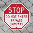 thumbnail image 5 of Stop Do Not Enter Private Driveway (2 Pack) 10 inch X 10 inch Octagon Plastic Sign Weather Resistant, UV Protected for Workplace, Private Property, and Construction Site, Made in the, 5 of 7