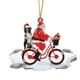 thumbnail image 2 of Santa Claus Christmas Pendant Acrylic Puppy Doll Bicycle Christmas Tree Hanging Suit, 2 of 4
