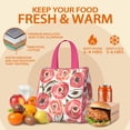 thumbnail image 5 of Pioneer Flower Floral Print Pattern Insulated Lunch Bag for Women & Adults,Large Portable Soft Cooler Lunch Bag,Thermal Food Storage Tote with Pearl Cotton,8.66L,8.75x5.75x9.5 Inch, 5 of 6