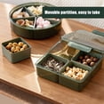 thumbnail image 5 of Loobuu Divided Serving Tray with Lid, Removable Divided Platter Food Storage Containers with 4 Compartment for Christmas Party, Veggies, Snack, Fruit, Nuts, Candy, Cracker, Chip, 5 of 6