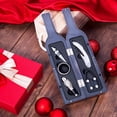 thumbnail image 3 of 5-piece Set Wine Opener Gift Set , Drip Ring, Foil Cutter, Wine Pourer and Stopper In Bottle-shaped Black, 3 of 5