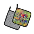 thumbnail image 2 of Caroline's Treasures 8600-2PTHD Parrots Galore Pair of Pot Holders , 7.5HX7.5W, multicolor, 2 of 3