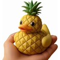 thumbnail image 1 of Pineapple Duck - Fruit Duck Statue Unique Ducks Figurine Resin Ducks for Dashboard Funny Pineapple Duck Statue for Home Office Desktop Accessories(Pineapple), 1 of 5