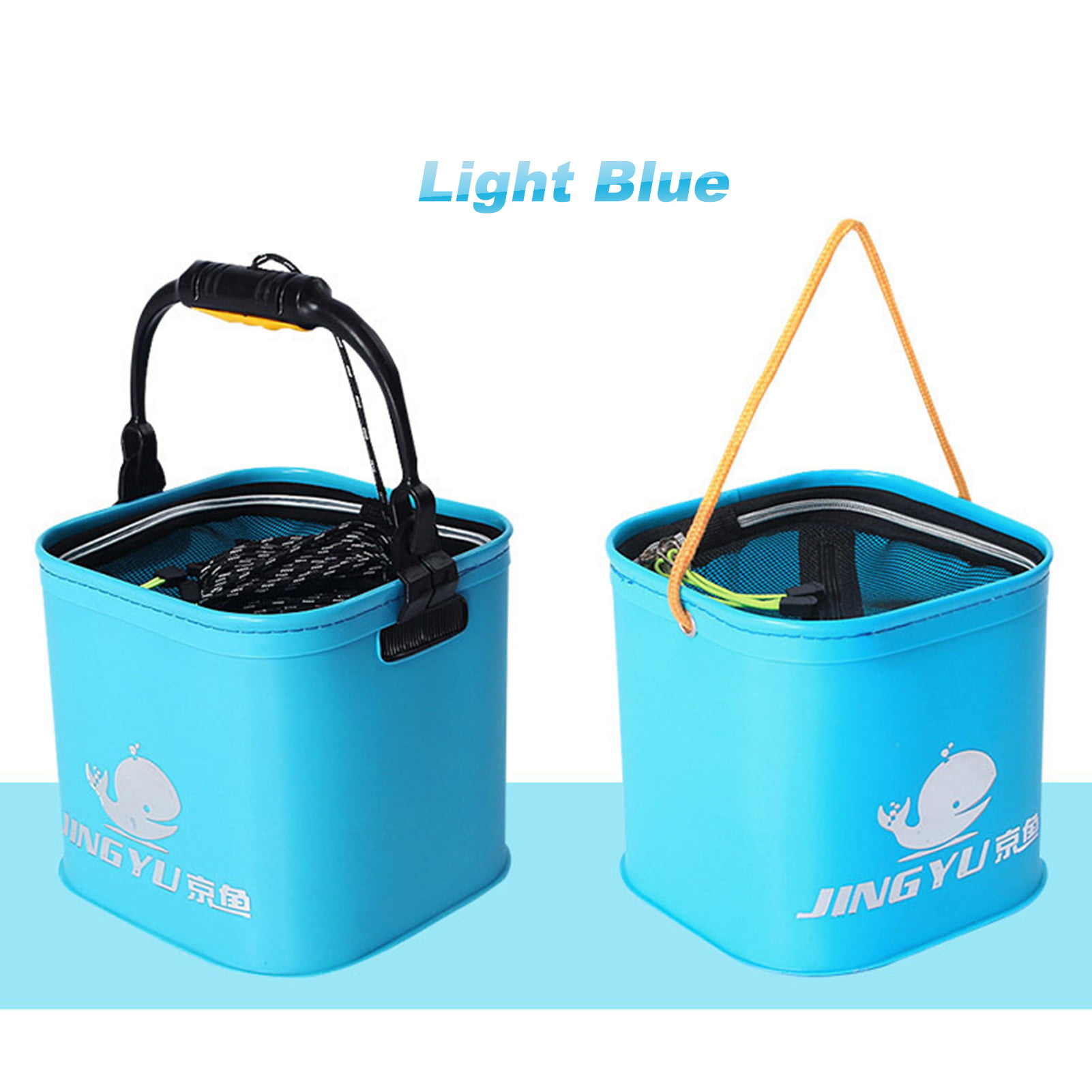 2 Pcs Folding Fishing Bucket Collapsible Water Bucket Foldable Fish Bucket  Folding Bucket Portable : : Sports & Outdoors