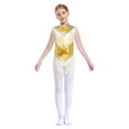 thumbnail image 2 of Sinleey Robe Salsa Tango à Franges pour Filles Enfants Costume de Danse Latine Sans Manches Doré 8, 2 of 6