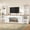 White, variant on DTTRA 109" 3-Piece Entertainment Center for TVs up to 70", Farmhouse TV Stand Set with 2 Curved Bookshelves, Storage Cabinets, Drawer & Adjustable Shelves for Living Room, White