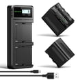 thumbnail image 1 of Baterías de repuesto y cargador Neewer NP-F970 7800 mAh x2, 1 of 9