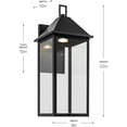 thumbnail image 7 of 59159BKDS-Kichler Lighting-Prin - 1 Light Large Outdoor DarkSky Wall Mount-22 Inch Tall and 9 Inch Wide-Black Finish, 7 of 7