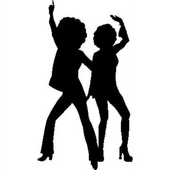 SP12460 Disco Couple Silhouette Cardboard Cutout Standee Standup