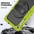 thumbnail image 4 of JINRAN Case for Samsung Galaxy Tab S10 FE+ Plus 13.1 Inch 2025 Model (X620/X626B), Heavy Duty Shockproof Protective Case with Screen Protector, 360° Rotating Stand, Hand/Shoulder Strap, 4 of 9
