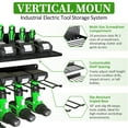 thumbnail image 5 of YINGYING Heavy-Duty Metal Power Tool Organizer,  Garage Tool Organizer 7- Drill Holder Wall Mount for Garage, Workshop, 5 of 5