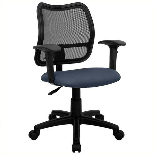 Scranton & Co Mid-Back Mesh Task Office Chair in Navy Blue