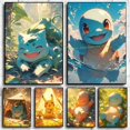thumbnail image 4 of Figuras de anime de Pokémon en alta definición, Charizard, Bulbasaur, Squirtle, Charmander, ilustraciones, póster, pintura en lienzo, arte de pared, decoración de la habitación del hogar, 4 of 5