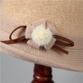 thumbnail image 4 of Prolriy Winter Hats for Women, Women's Autumn and Winter Dome Casual Fisherman Pot Hat Small Bowler Hat Bucket Hat Cloche Hat Beige M, 4 of 7