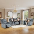 thumbnail image 6 of Bonzy Home Manual Recliner Sofa Set — 3-Piece Reclining Couch Set (1 Recliner, Loveseat & 3-Seat Sofa), Gray, 6 of 7