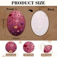 thumbnail image 3 of Canvas Wall Art Red Floral Burgundy Leaf Vintage Boho Flower Colorful Flowers Delicate Oval Framed Canvas Prints Vintage Wall Hanging Decor for Home Office Decorations 8.6"x11.4", 3 of 7