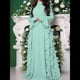 thumbnail image 4 of Vestidos Ajustados para Mujer, Elegantes Vestidos Largos de Cóctel con Mangas Acampanadas y Dobladillo con Volantes. Verde S, 4 of 10