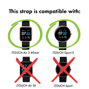 iTouch Air 3 40mm/Sport 3 Unisex Extra Interchangeable Metal Strap: Rosegold Mesh