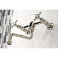 thumbnail image 3 of Kingston Brass KS1211BEX Wall Mount Bathroom Faucet, Polished Chrome, 3 of 7