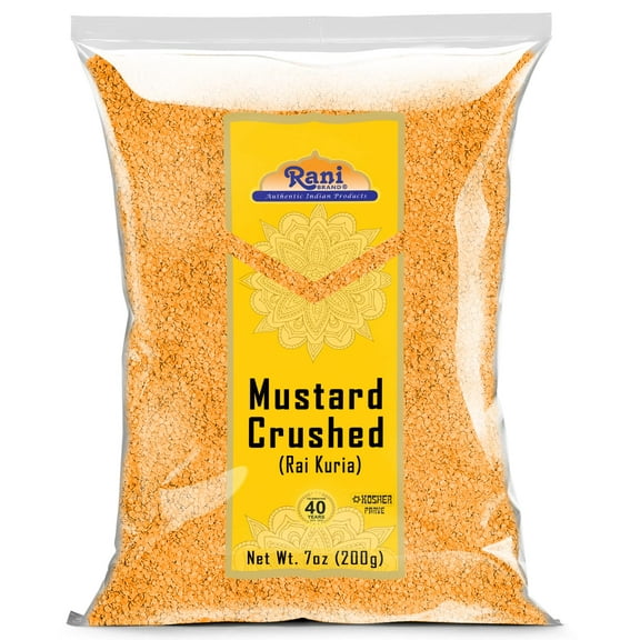 Rani Mustard Seeds 200g (7oz) Crushed Coarse, All Natural ~ Gluten Friendly | NON-GMO | Kosher | Vegan | Indian Origin