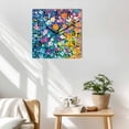 thumbnail image 3 of Colorful Spring Floral Wooden Wall Clock Silent Non Ticking, Modern Oil Painting Abstract Art Square Wall Clocks Battery Operated, Decor Clock for Home Office, Living Room, Kitchen, 12 Inch, 3 of 9