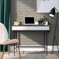 thumbnail image 2 of CosmoLiving by Cosmopolitan Olivia Computer Desk, Gray Oak, 2 of 7