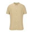 thumbnail image 3 of LIaqionyy Shirts for Mens Kint Short Sleeve Button down Fashion Lightweight Beach Vacation Work Tops, 3 of 5