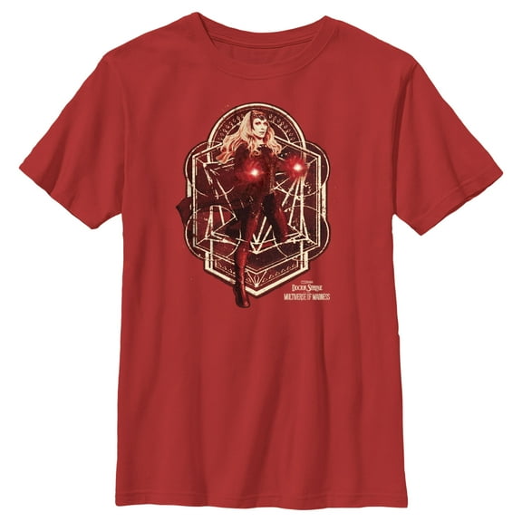 Boy's Marvel Doctor Strange in the Multiverse of Madness Wanda Maximoff Graphic Tee Red Large