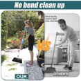 thumbnail image 4 of AMERTEER Broom and Dustpan Set with Magnetic Storage Design 180° Rotatable Upright Sweeper Dustpan Set with Comb Teeth(White), 4 of 7