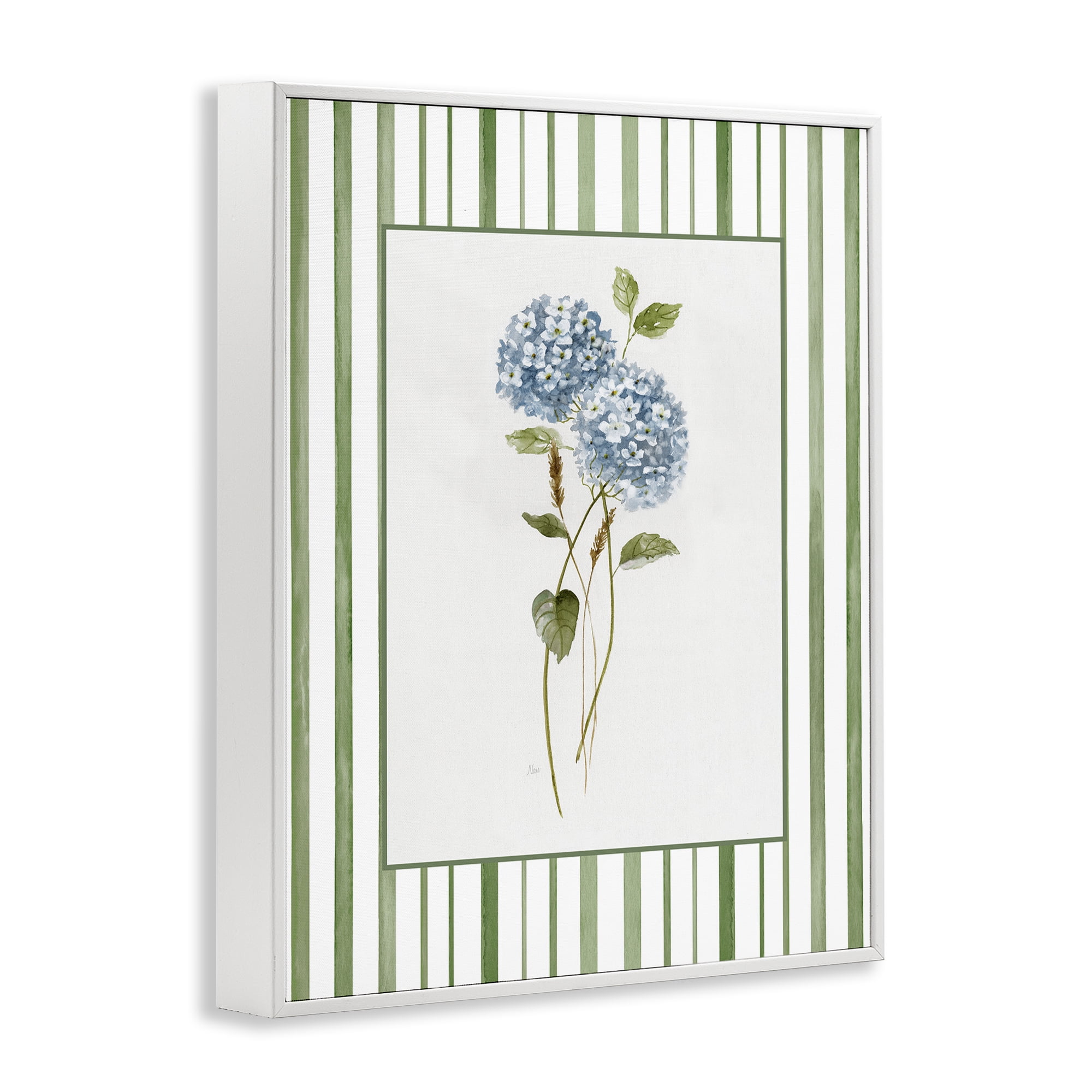 Stupell Industries Delicate Hydrangea & Dried Wheat White Framed Giclee Art, design by Nan