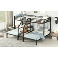 thumbnail image 5 of Metal Twin Bunk Bed With Storage In Black - Space Utilizing Bedroom Furniture Saving Element, 5 of 7