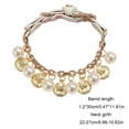 thumbnail image 3 of Collar de perro y gato con perlas falsas y bolas de cerámica suaves, ajustable, ligero, blanco, para mascotas pequeñas y medianas., 3 of 7