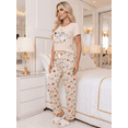 thumbnail image 4 of Pijama De 3 Piezas Mujer Pantalon Short Y Playera A Juego, 4 of 5