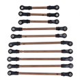 thumbnail image 2 of FLAMEEN RC Car Link Rod, 10pcs Wheelbase Link Rod, For 324mm TRX4 Wheelbase Romote Control Vehicles Romote Control Car RC Crawler Car, 2 of 8