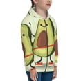 thumbnail image 5 of Kdxio Avocado1 Pattern Kids Boys Girls Zip Up Hoodie 3D Printed Hooded Sweatshirt Hoody Coat with Pocket 7-12 Y-Medium, 5 of 6