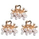 thumbnail image 1 of 3pcs Mini Barrette Clip Pinza de pelo Perla Hair Barrette Flor romántica Horquilla, 1 of 6