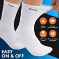 thumbnail image 7 of Debra Weitzner Diabetic Socks For Men and Women Loose Fit Non-Binding Cotton Crew Socks 10/13 Black 6 Pairs, 7 of 7