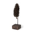 thumbnail image 1 of homeroots Décor à la Maison 392410 Brun Résine en Forme de Pomme de Pin Sculpture, 1 of 1