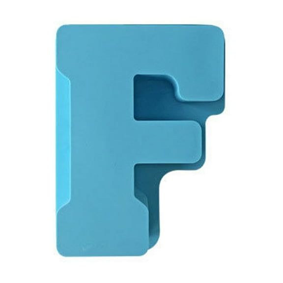 HHBEAUTY Alphabet Cookie Cutters 3.9x4.7 Inch Small Plastic Fondant Cutters Resin Mold Blue Letter Shape Cookie Cutters for DIY Biscuit Baking Cake Tool Fondant Moulds