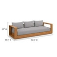 thumbnail image 5 of Modway Tahoe 5-Piece Acacia Wood Outdoor Patio Set in Natural Light Gray, 5 of 10