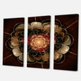thumbnail image 2 of Designart - Motif de Fleurs Fractales Rouges Dorées Foncées - Art Mural Floral Extra Grand, 2 of 3