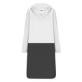 thumbnail image 5 of HOMBOM Womens Zip-Up Sweatshirt Long Heavyweight White Hooded Solf Colorblock Long Sleeve Jackets for Women with Pocket, 5 of 5