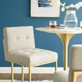 thumbnail image 7 of Modway Privy Gold Stainless Steel Upholstered Fabric Bar Stool in Gold Beige, 7 of 7