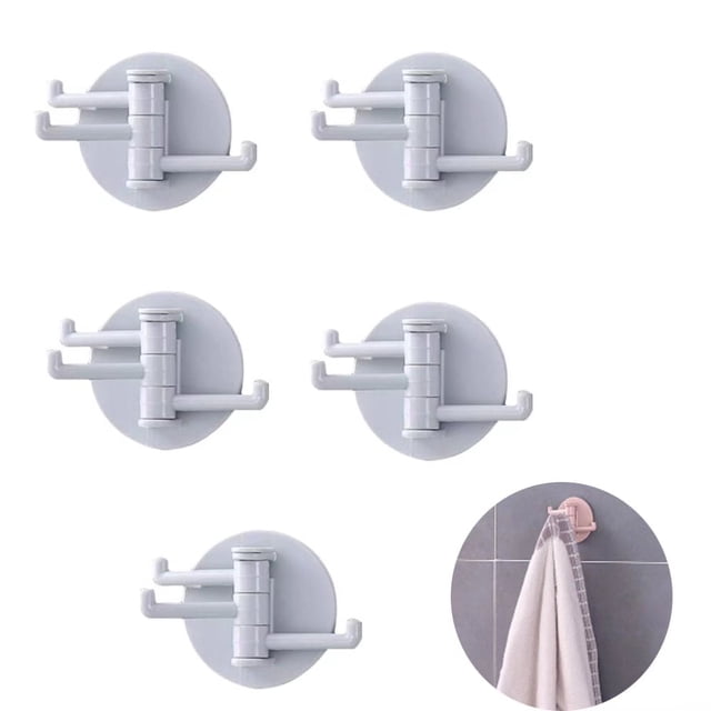 Gancho autoadhesivo Cocina Gancho de pared creativo Gancho adhesivo de pared Gancho autoadhesivo Gancho sin perforación Gancho de baño 5 piezas (azul) ER