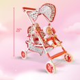 thumbnail image 4 of The New York Doll Collection Double Baby Doll Stroller Floral, 4 of 5
