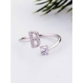 thumbnail image 4 of Cubic Zirconia Letter Decor Cuff Ring, 4 of 5